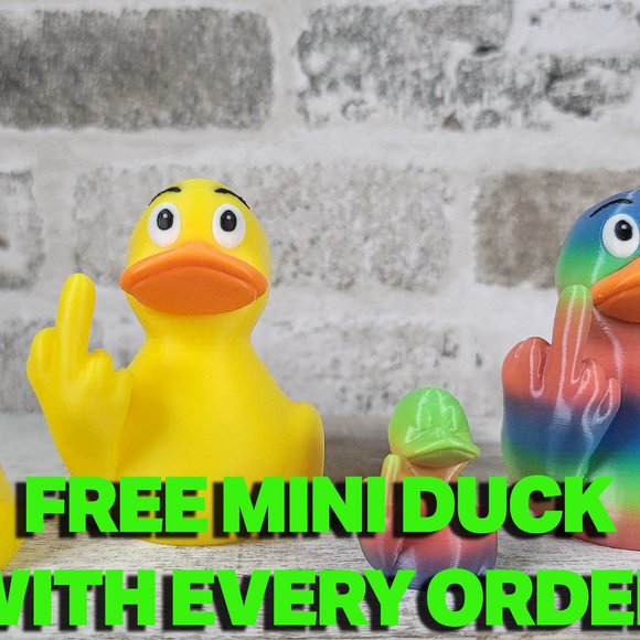 Duck You Middle Finger Duck | Gag Gift | Fun Desk Toy | Unique Gift | 3D Printed - Picture 4 of 12